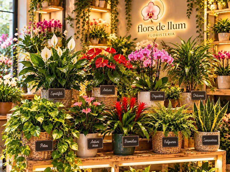 Espatifils, anturis, orquídies i altres plantes d'interior