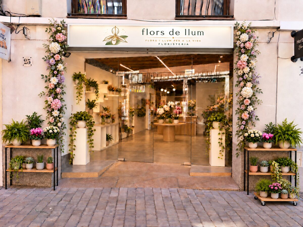 Façana de Flors de Llum al Carrer Major, 25 de Masquefa